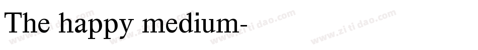The happy medium字体转换